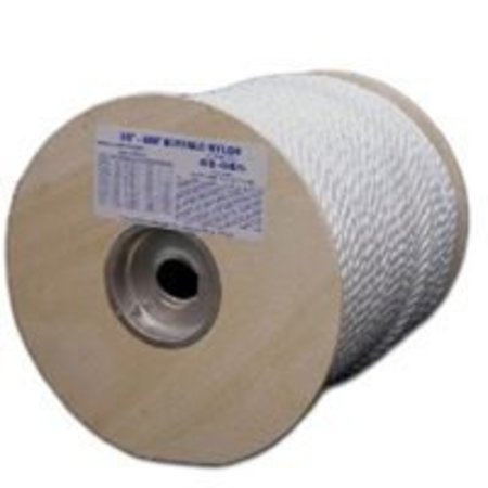 TW EVANS CORDAGE T.W. Evans Cordage 85-074 Rope, 704 lb Working Load Limit, 300 ft L, 1/2 in Dia, Nylon 85-074